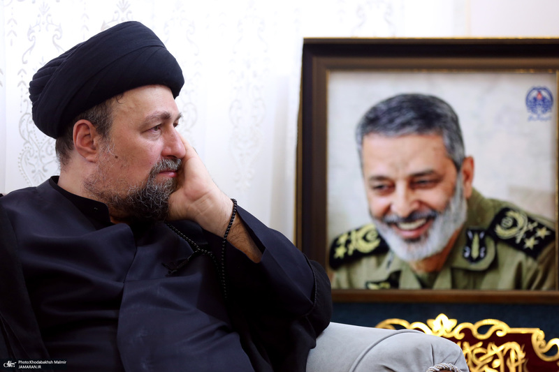 حضور آیت الله سید حسن خمینی در منزل شهید سرلشگر سید عبدالرحیم موسوی