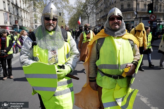 تصاویر/ بیست و دومین تظاهرات هفتگی جلیقه زردها