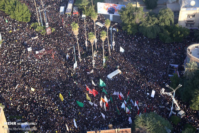 تشییع باشکوه پیکر مطهر شهید حاج قاسم سلیمانی در اهواز