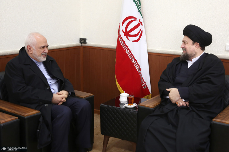 دیدار دکتر ظریف  معاون راهبردی رئیس جمهور و جمعی از مدیران با سید حسن خمینی