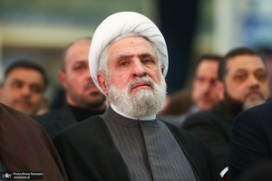 مراسم بزرگداشت شهید حاج قاسم سلیمانی در مصلی امام خمینی (ره) - شیخ نعیم قاسم