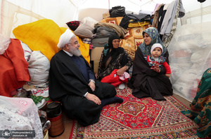 بازدید روحانی از مناطق سیل زده استان لرستان