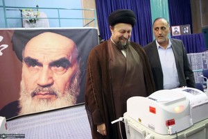 حضور سید حسن خمینی در دور دوم انتخابات مجلس شورای اسلامی