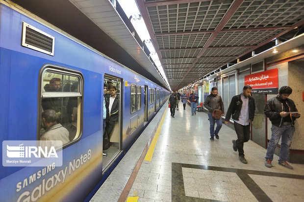 کاهش سرفاصله حرکت قطارهای خط یک مترو در روز اربعین