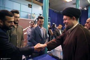 حضور سید حسن خمینی در دور دوم انتخابات مجلس شورای اسلامی