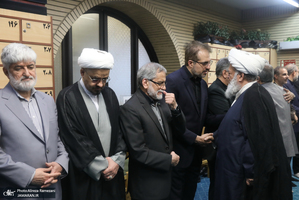 مراسم گرامیداشت شهید علی لاریجانی در مسجد بلال صدا و سیما