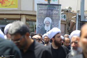 دسته عزاداری روز شهادت امام صادق (ع) با حضور آیت الله العظمی وحید خراسانی