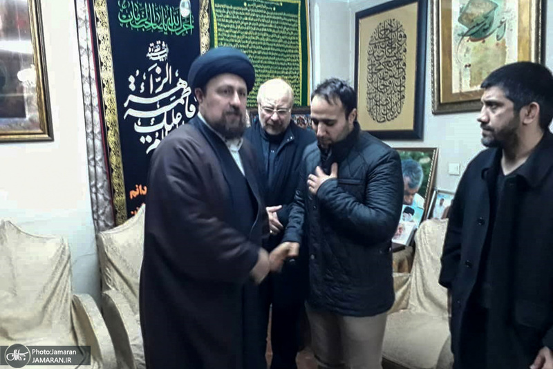 حضور سید حسن خمینی در منزل شهید حاج قاسم سلیمانی