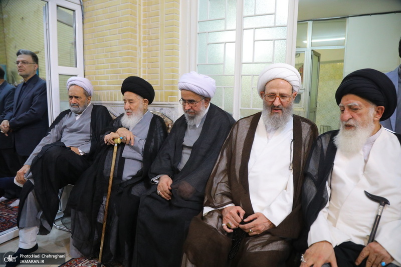 مراسم ترحیم آیت الله العظمی محفوظی (ره) در مسجد رفعت قم