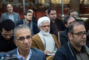 مراسم رونمایی از کتاب آیت الله محقق داماد به نام «مکتب اجتهادی آخوند خراسانی»