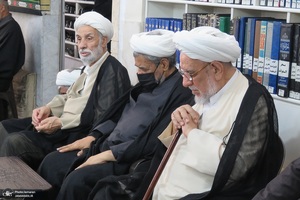 عزاداری اربعین حسینی در دفتر آیت الله العظمی صانعی (ره)
