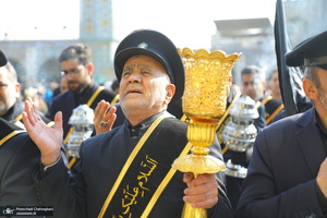 مراسم عزاداری خادمان حرم حضرت معصومه (س) در روز شهادت امام موسی کاظم (ع)‎