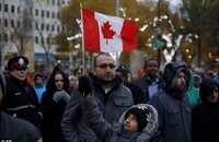 تظاهرات علیه حمله تروریستی کانادا