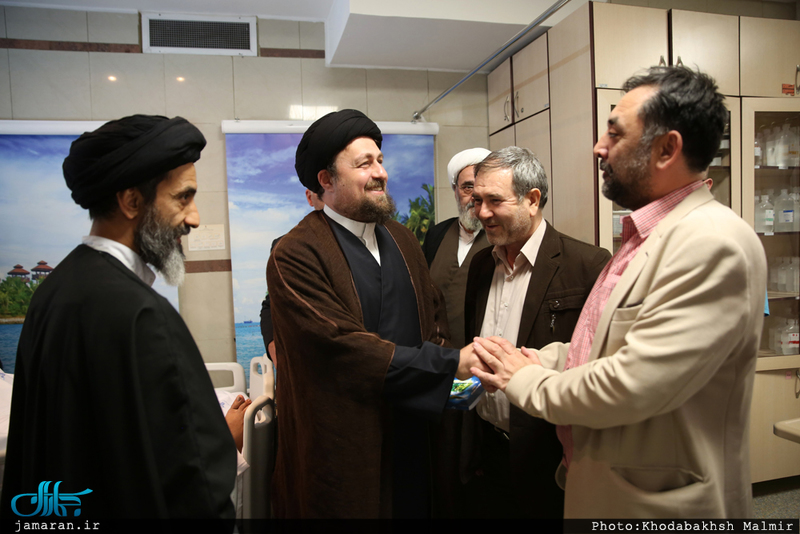 عیادت سید حسن خمینی از حجت الاسلام و المسلمین سید مهدی طباطبایی