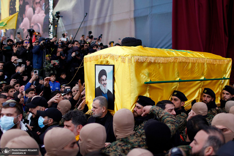 تصاویر اختصاصی جماران از مراسم تشییع شهیدان سید حسن نصرالله و سید هاشم صفی الدین -1