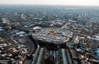 تصاویر هوایی از بین‌الحرمین کربلا در آستانه اربعین (2)