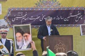 گلباران محل جلوس امام خمینی (س) در بهشت زهرا (س)