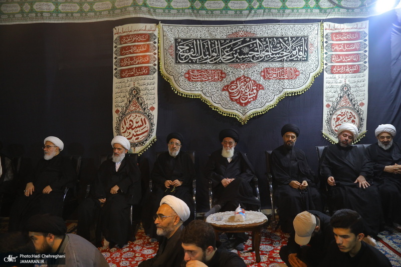 مراسم عزاداری دهه اول ماه صفر در بیت مرحوم آیت الله شاه آبادی‎