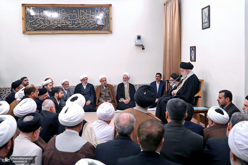 دیدار دست‌اندرکاران برگزاری همایش بین‌المللی تفسیر تسنیم با رهبر معظم انقلاب