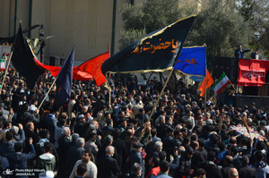 مراسم تشییع و تدفین 2 شهید گمنام در دانشگاه آزاد تهران جنوب