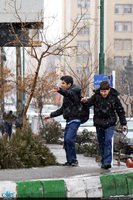 تصاویر زیبایی از برف امروز تهران 