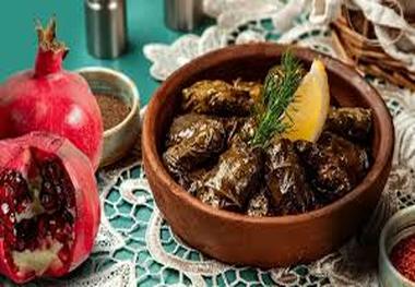 طرز تهیه دلمه برگ مو با رب انار به روش ساده