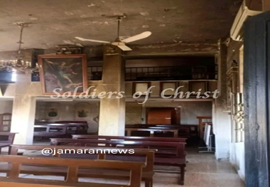 تروریست های جولانی یک کلیسا را آتش زدند + عکس‌ها