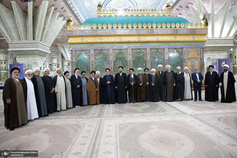 تجدید میثاق مجمع روحانیون مبارز و مجمع مدرسین و محققین حوزه علمیه قم با امام خمینی (س)