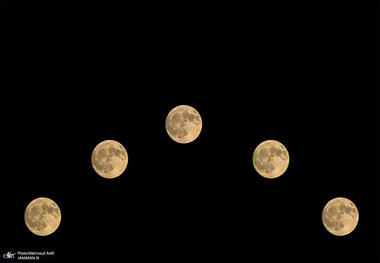 تایم لپس «ابر ماه خاویاری» در تهران