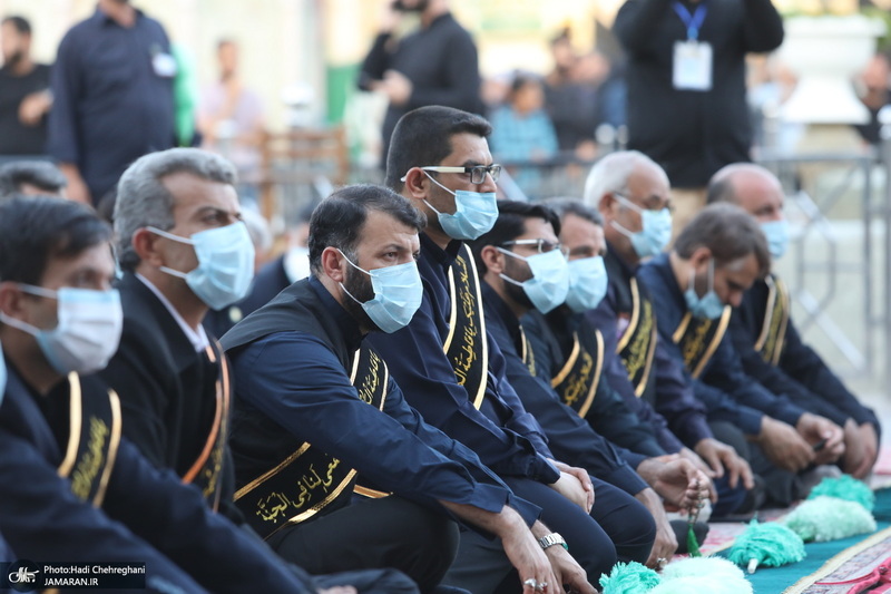 مراسم تعویض پرچم حرم حضرت معصومه (س) در شب اول ماه محرم‎‎