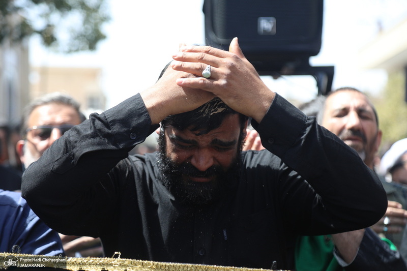 دسته عزاداری شهادت امام عسکری (ع) با حضور آیت‌الله العظمی وحید خراسانی