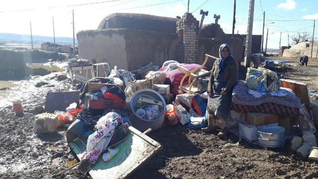 سیل به 40 خانه روستایی اسفراین خسارت زد