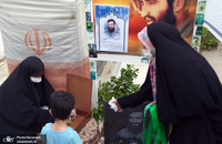 بر سر مزار شهید دین‌شعاری؛ کتاب«لبخندی به معبر آسمان» رونمایی شد + تصاویر