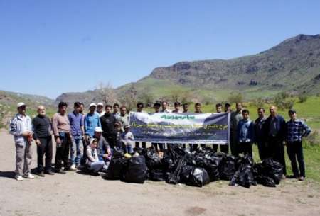 20 هکتار از منطقه شکار ممنوع دربند مشکول در شهرستان کوثر از زباله پاکسازی شد