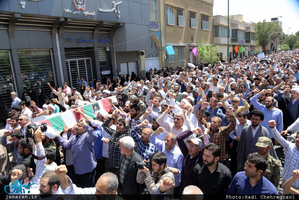 مراسم تشییع پیکر مطهر شهید حمله تروریستی اخیر حجت الاسلام تقوی در قم