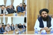 دیدار هیاتی از نمایندگان مجلس ایران با وزیر خارجه طالبان/ نمایندگان: آماده‌ایم تجارب خود را در موارد مختلف با طالبان به اشتراک بگذاریم + عکس