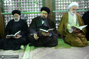 تجدید میثاق رئیس قوه قضائیه و مسئولان عالی قضایی با آرمان‌های امام خمینی(س)