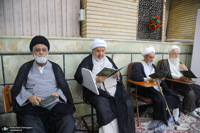 مراسم ختم مادر همسر آیت الله محمدجواد فاضل لنکرانی