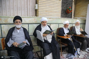 مراسم ختم مادر همسر آیت الله محمدجواد فاضل لنکرانی