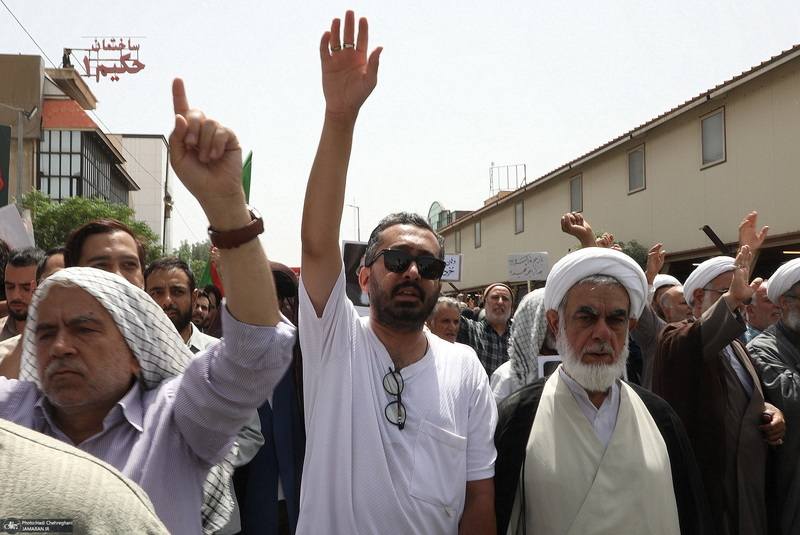 جمعه خشم و نصر و تشییع پنج شهید حمله رژیم صهیونیستی در قم