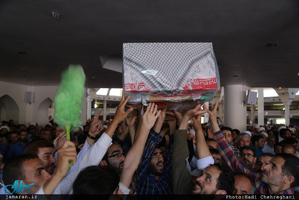 مراسم تشییع پیکر مطهر شهید حمله تروریستی اخیر حجت الاسلام تقوی در قم