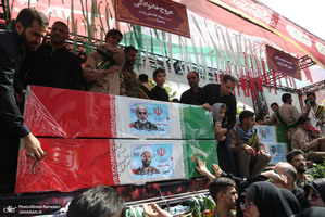 مراسم تشییع شهدای جنگ تحمیلی رژیم صهیونیستی در تهران-3