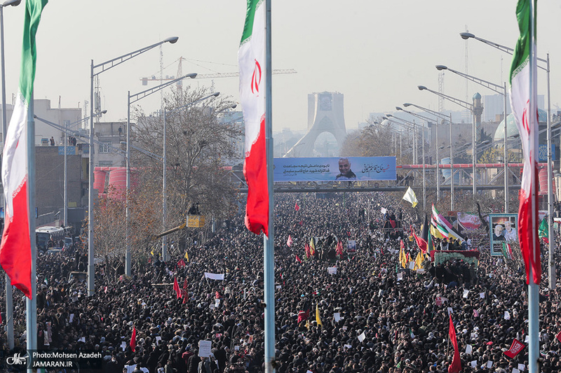حضور میلیون ها تهرانی در تشییع پیکر مطهر سردار قاسم سلیمانی - 5