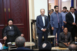 دیدار شهردار و اعضای شورای اسلامی شهر تهران با سید حسن خمینی