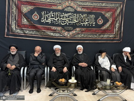 مراسم عزاداری روز تاسوعای حسینی در بیوت مراجع و علماء‎