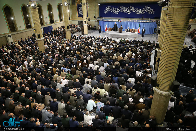 دیدار مسئولان نظام و سفرای کشورهای اسلامی با رهبر معظم انقلاب