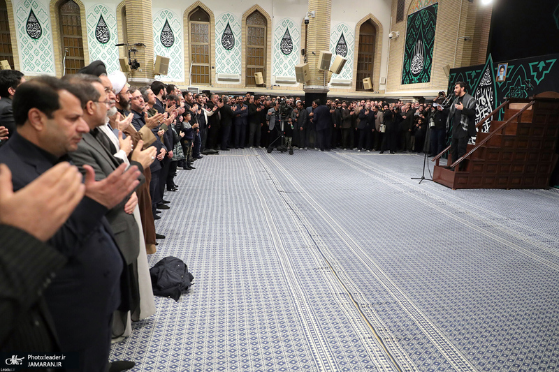 آخرین شب مراسم عزاداری شهادت حضرت فاطمه‌زهرا (س) در حسینیه امام خمینی