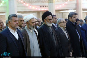 آیین خطبه خوانی همزمان با آغاز دهه فجر در حرم کریمه اهل بیت(س)