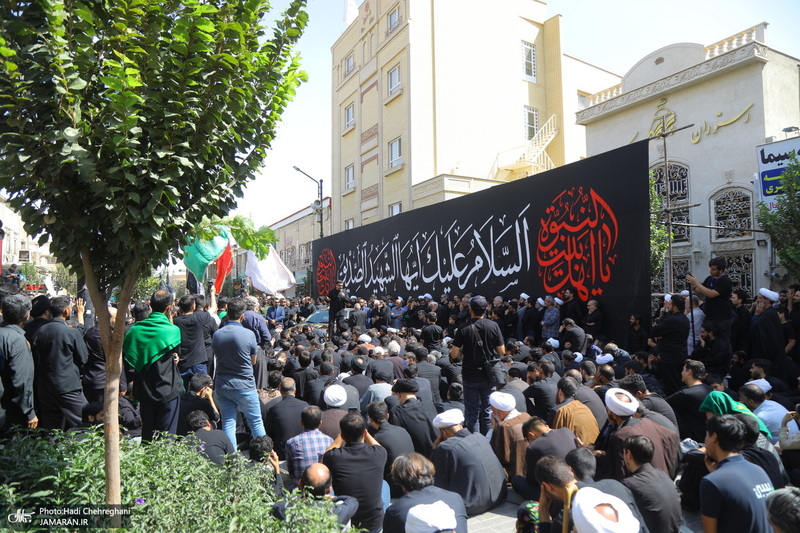 دسته عزاداری شهادت امام عسکری (ع) با حضور آیت‌الله العظمی وحید خراسانی