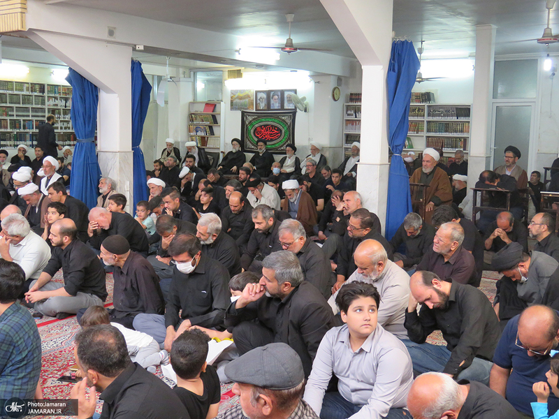 مراسم عزاداری شهادت حضرت امام رضا (ع) در بیت مرحوم آیت الله العظمی صانعی (ره)